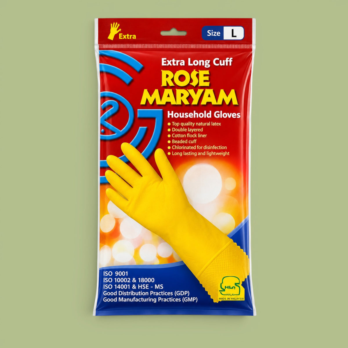 Washing-up glove long Rose Maryam