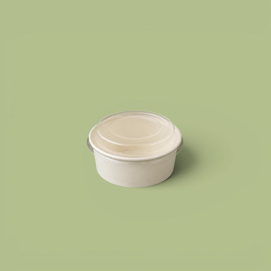 Salad bowl 550 g white with lid