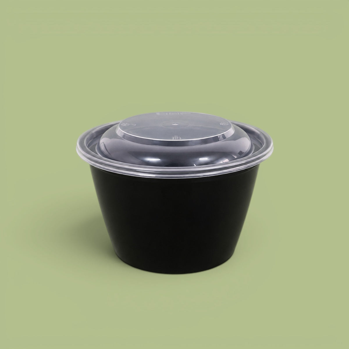 Soup container 750 g black round
