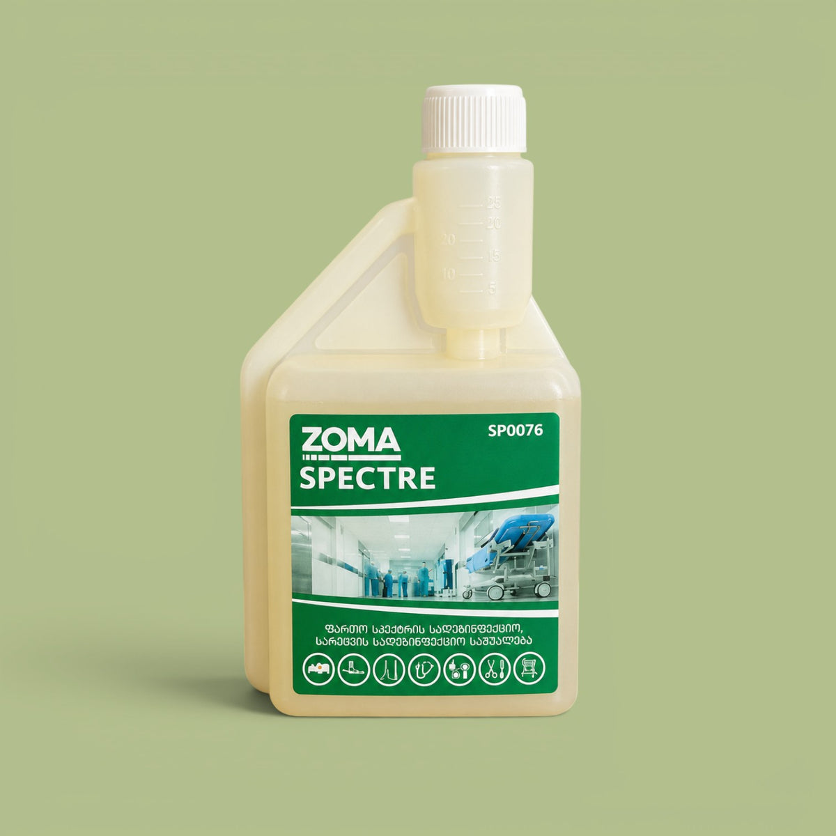 Концентрат широкого спектра для мытья и дезинфекции ZOMA Spektri 500 мл