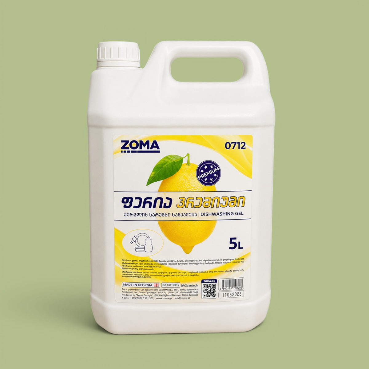 Dishwashing gel ZOMA Premium 5 L